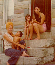 Aunt Sarah and me and Aunt Linda